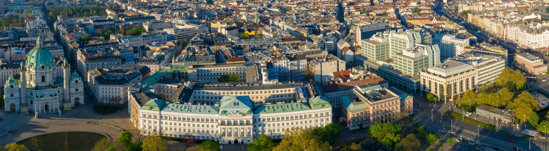 Aerial view of TU Vienna